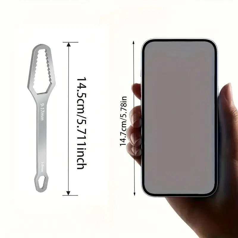 Multi-Functional Adjustable Double-Ended Wrench – Stainless Steel Portable Hand gallery