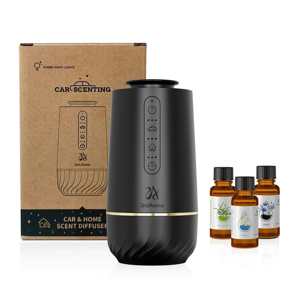 Waterless Oil Diffuser, Portable Car Diffusers for Essential Oils, Wireless Diff