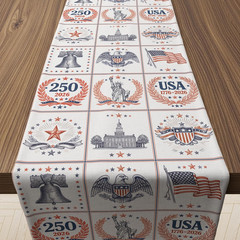 250Th Anniversary Decorations – 250Th Anniversary Patriotic Table Runner for 17