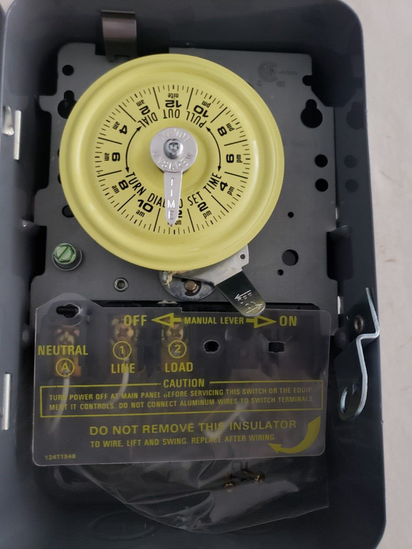 Intermatic T101 SPST Mechanical Time Switch Gray - 120V 40amp gallery