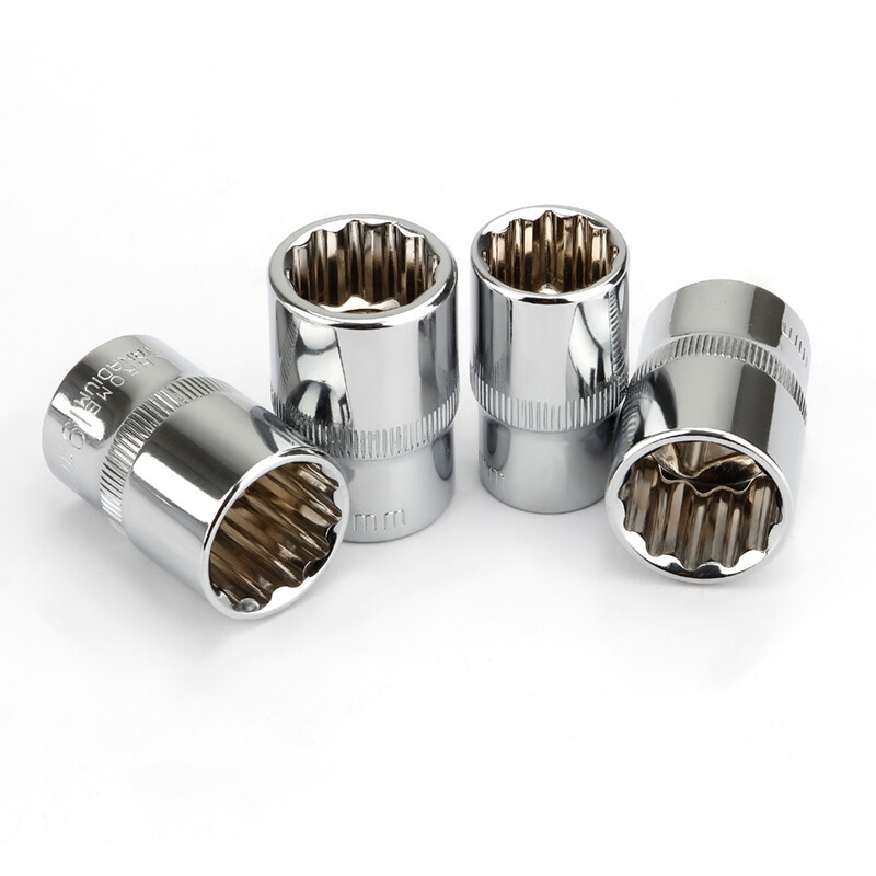 Chrome Vanadium Steel 1/2" Impact Socket Adapter Square Dodecagon Socket 8-32mm gallery