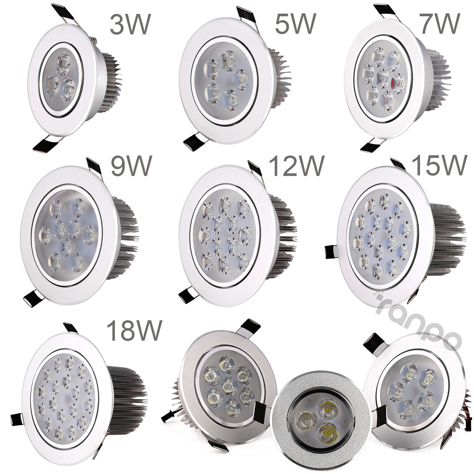 High Power 3W to 18W LED Dimmable Recessed Ceiling Downlight Lamp Lights Bulb gallery