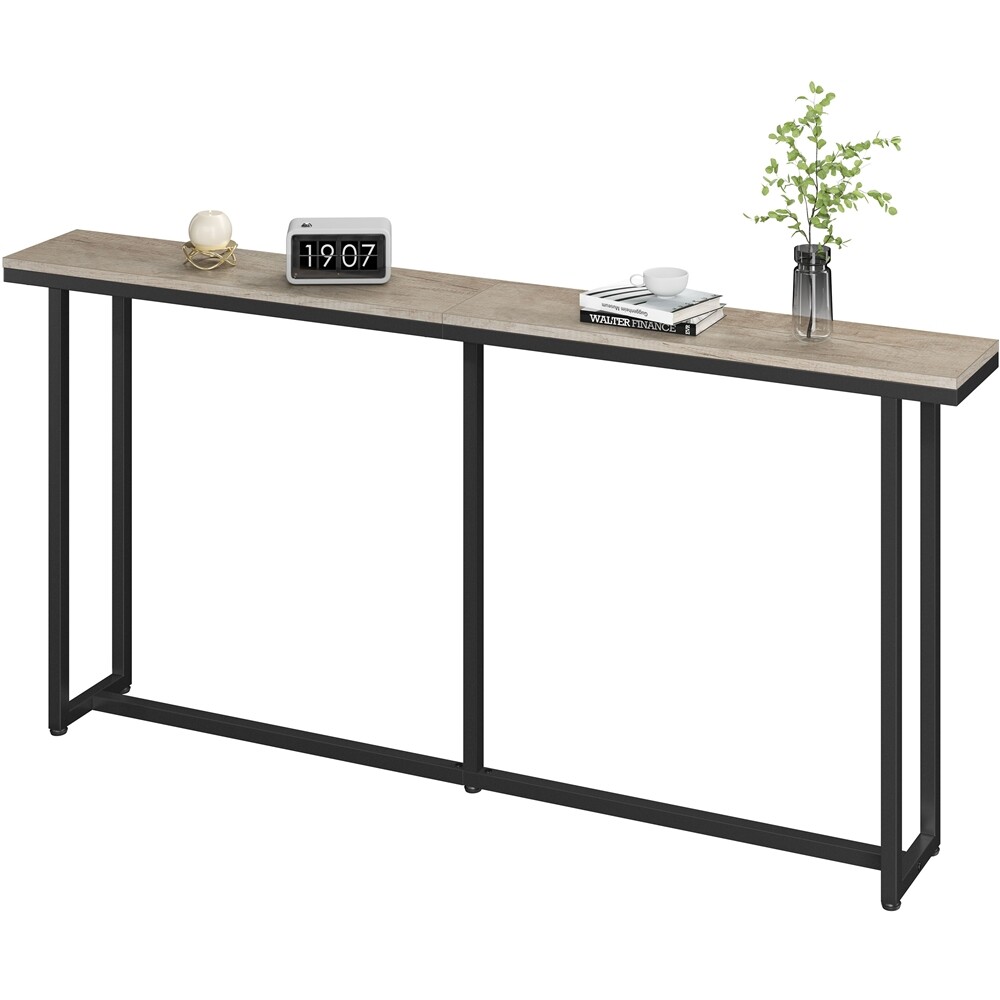 63 in Narrow Long Console Table Behind Couch Table for Living Room Hallway Entry gallery