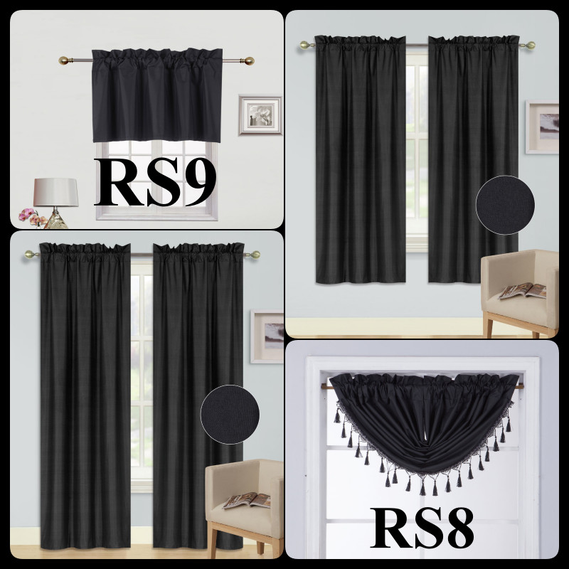 PANELS OR VALANCES SOLID BLACKOUT ROD POCKET FOAM LINED WINDOW CURTAIN TREATMENT gallery