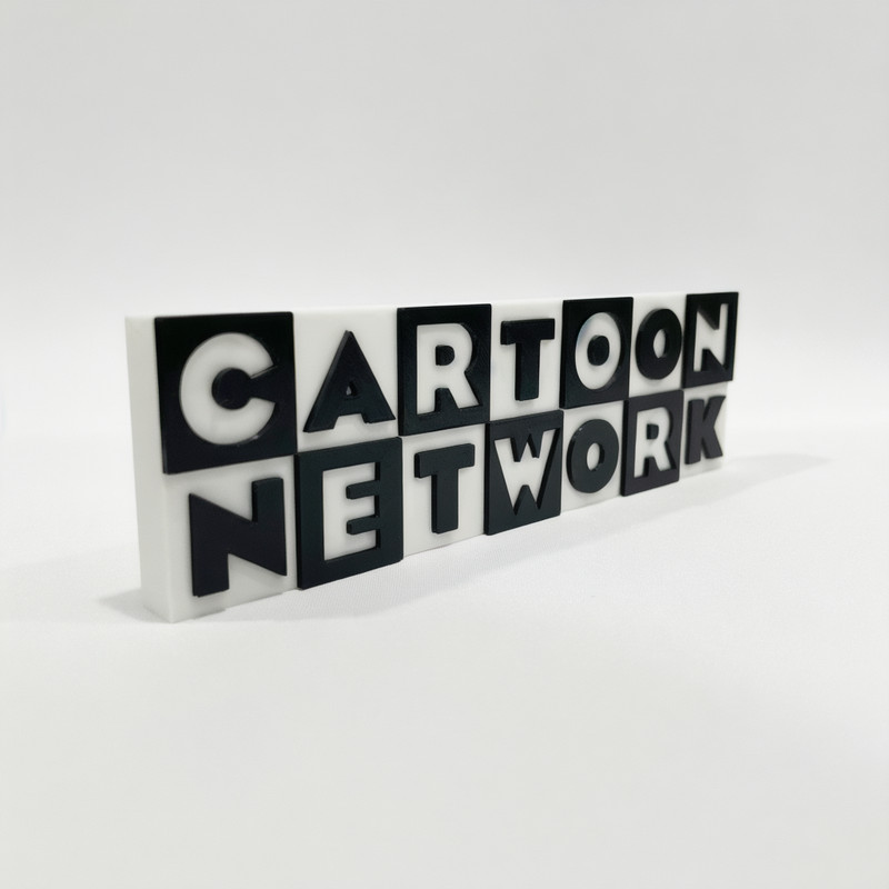 Cartoon Network Logo Sign 3D Printed 8" Shelf Desk Display Retro Nostalgia Decor gallery