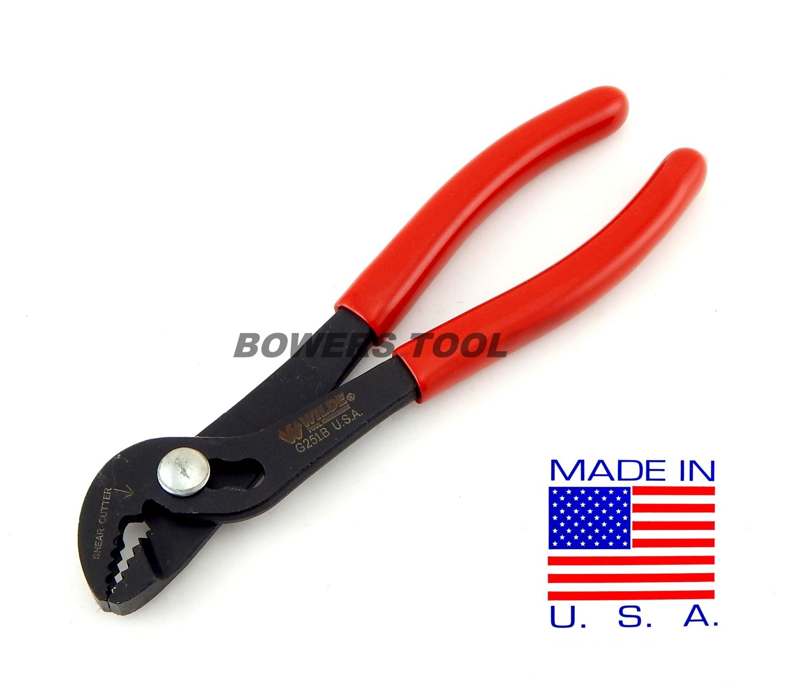 Wilde Tool 6 in. Angle Nose Slip Joint Pliers 3 Position MADE IN USA G251.B gallery