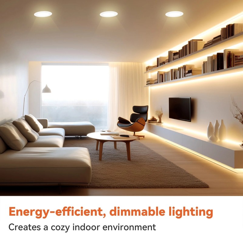 12Pack BR30 LED Bulbs Dimmable Warm White 2700K 9W 800LM E26 Recessed CanLights gallery