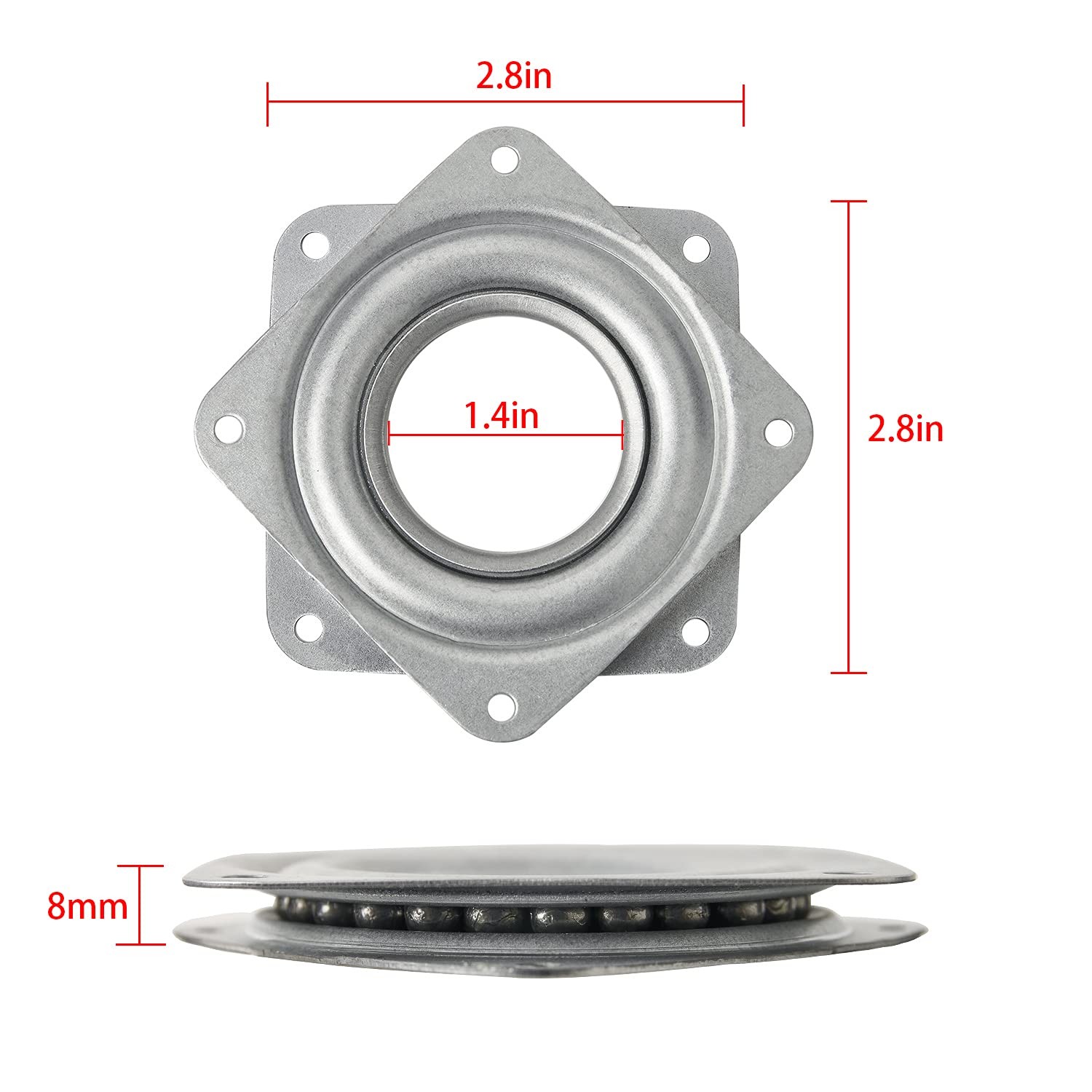 2 Pack 3" Lazy Susan Turntable 200 LBS pounds Steel Bearing Rotating Tray Str... gallery