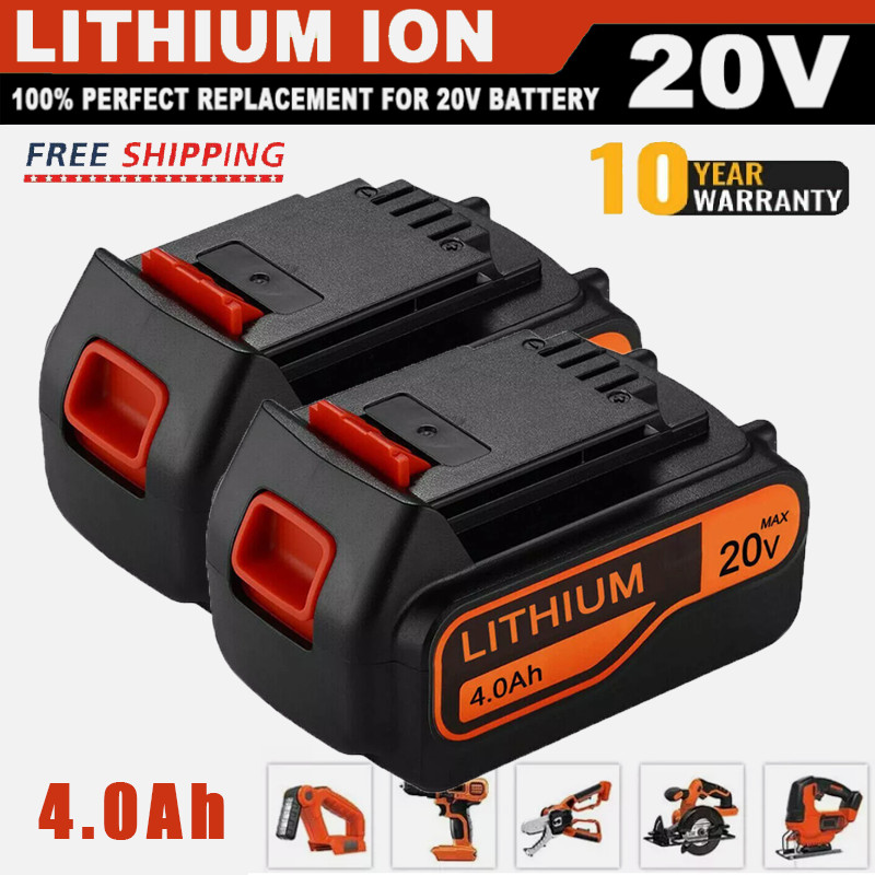 2X 4Ah 20Volt LB2X4020 Battery FOR Black and Decker 20V MAX Lithium LBXR20 LBX20 gallery