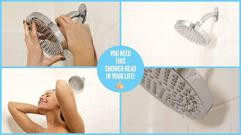 Luxury Shower Head High Pressure Waterfall Bathroom Showerhead Adjustable Angles gallery