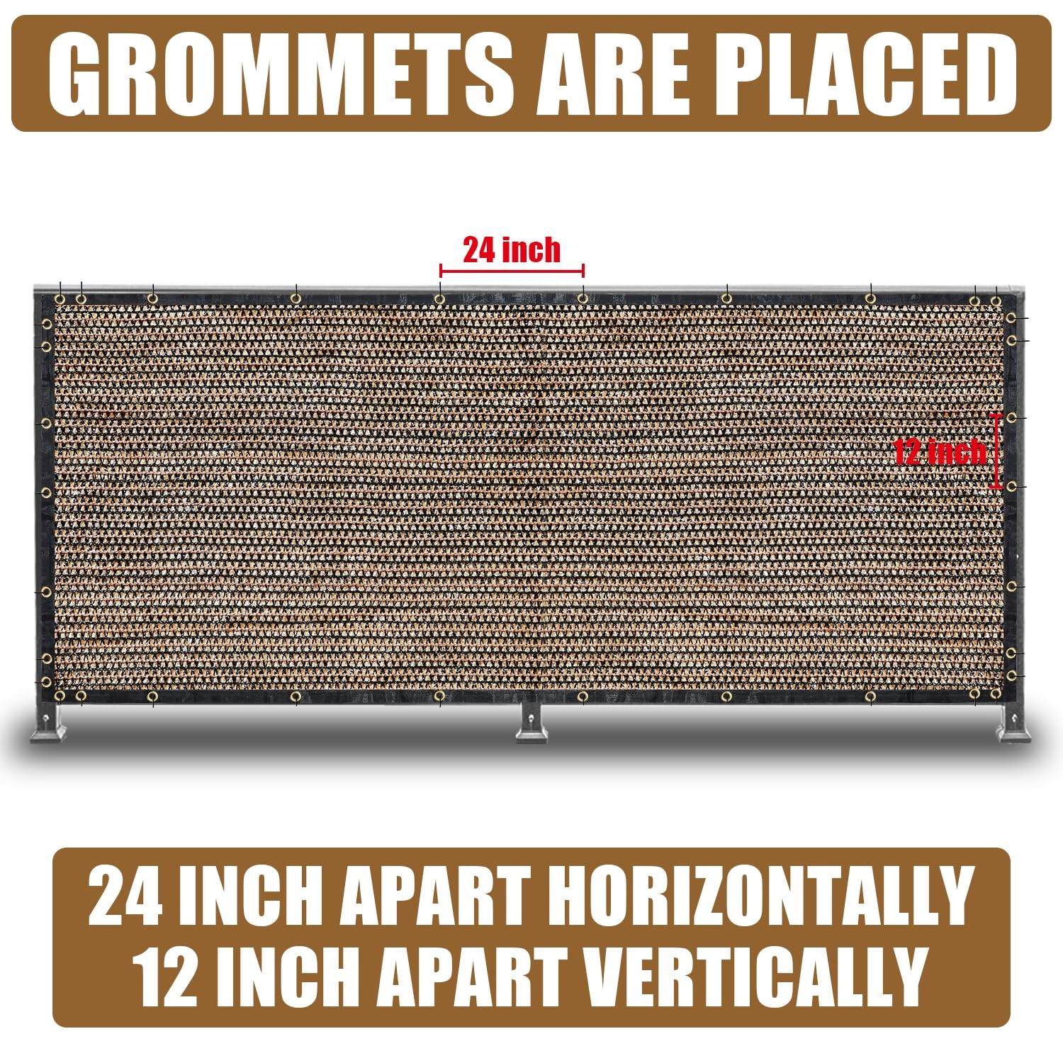 Brown 6FTX50FT Outdoor Privacy Screen Fence & Mesh Shade Net Cover Ideal gallery