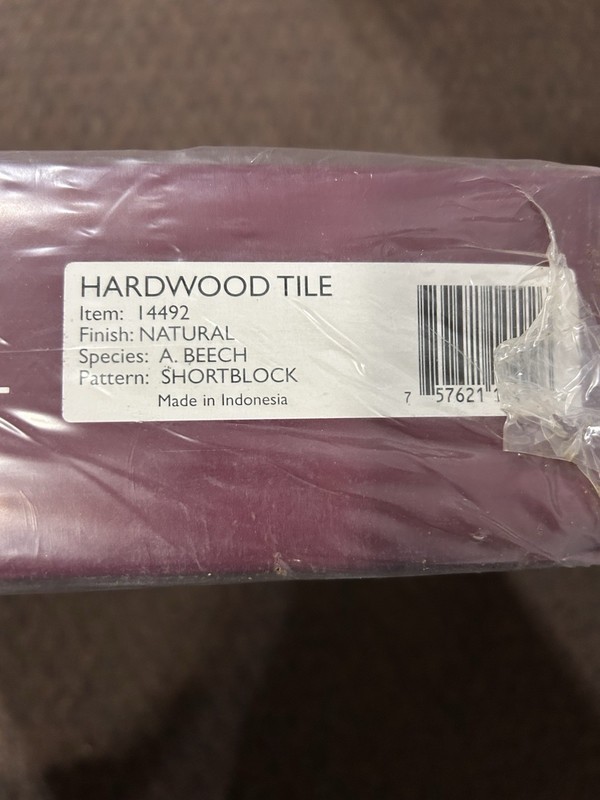 Parquet 12x12 Solid Beech Hardwood Tile Flooring (10 Tiles/Package) Swedeco NEW! gallery