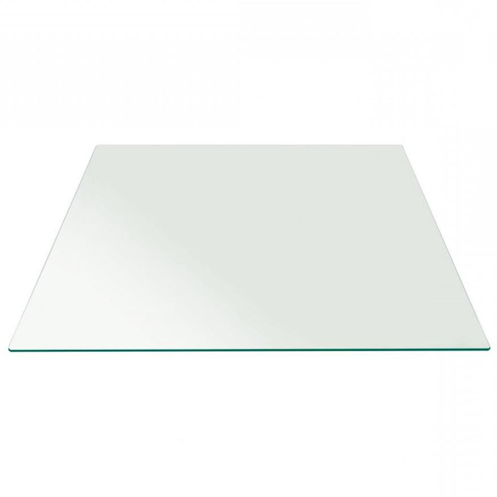 Pro Safe Glass 8" x 8" Square Tempered Glass Table Top 3/8" Thick Flat Edges gallery