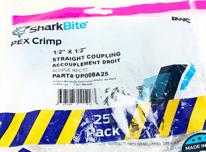 (75 TOTAL) SharkBite 1/2 in. PEX Barb Plastic Coupling Fitting gallery
