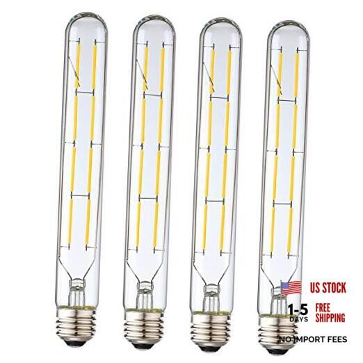 8W Dimmable Edison Led Tubular Bulb T10/T30,75 Daylight (4000k) 8w=75w 8.9in gallery