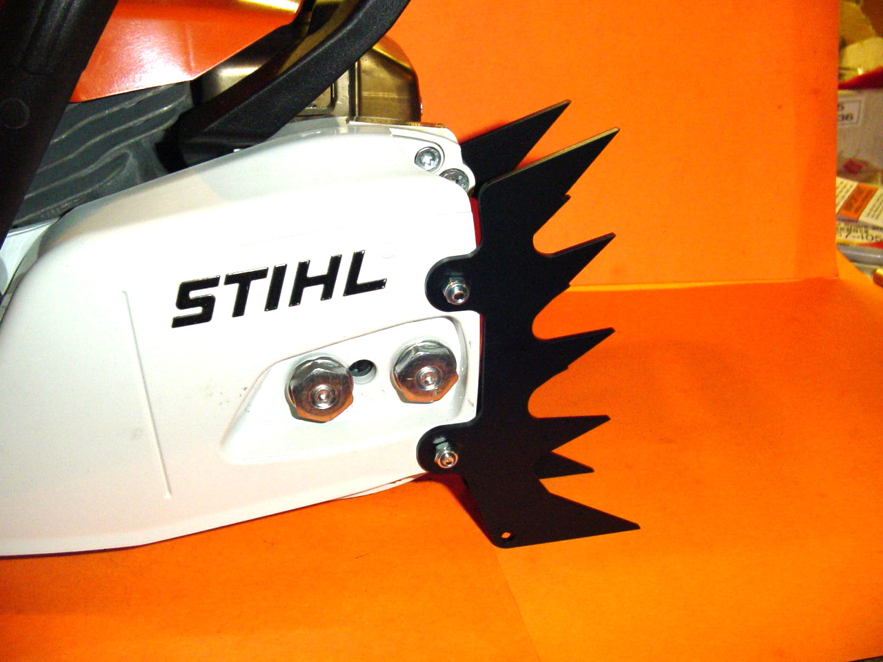 DOG BUMPER SPIKE SET POWDER COATED BLACK STIHL MS261 MS361 MS362 MS400 --- DR8AB gallery