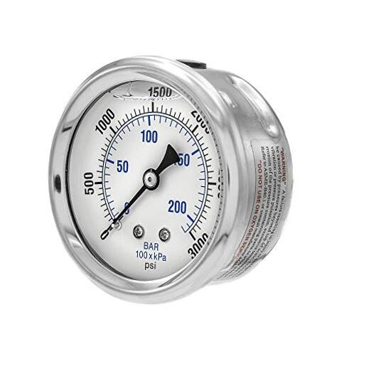 PRO-202L-254P Center Back Mount Glycerin Filled Industrial 0 - 3,000 PSI gallery