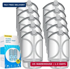 10 Pack Flying Trap Refills Compatible with zzevo Flying Insect Trap Refill, Ins