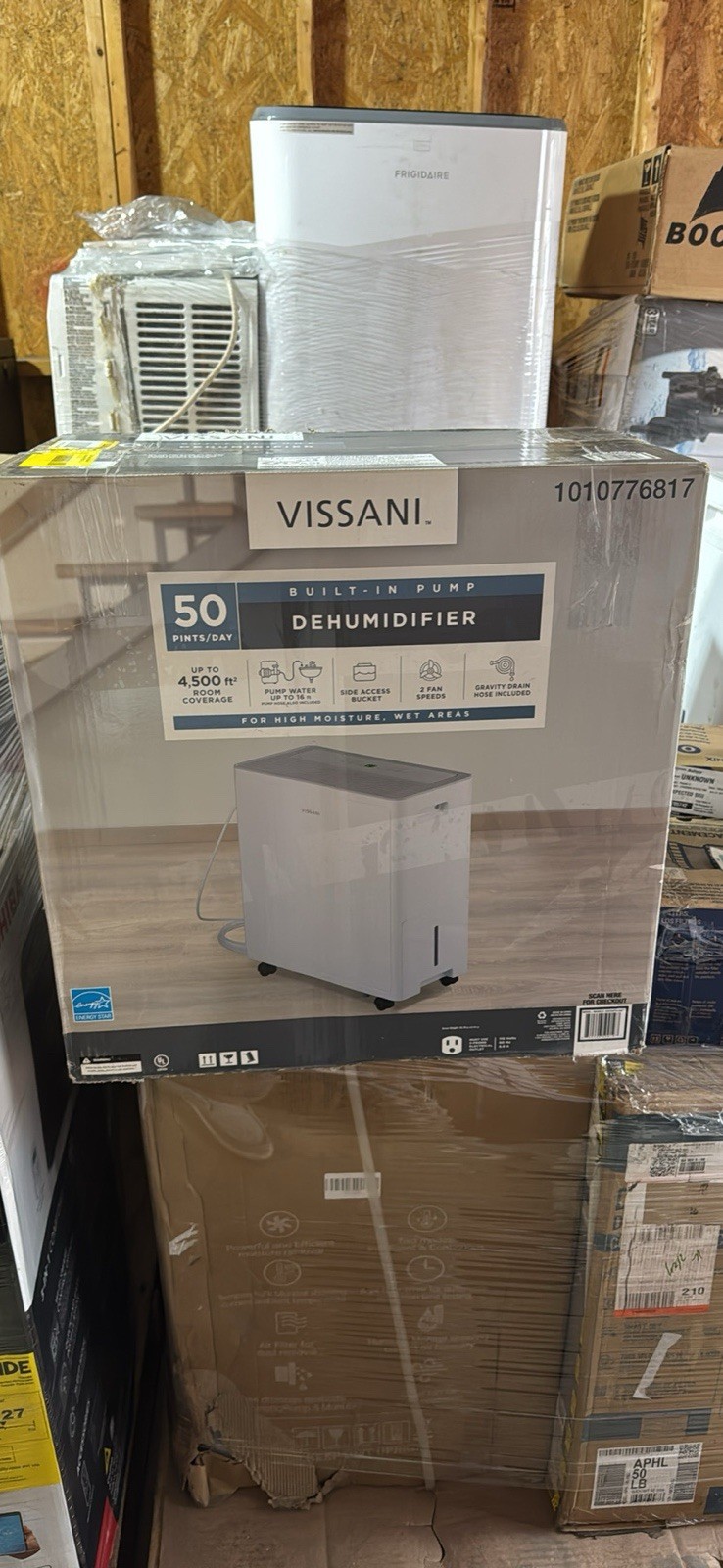 Vissani 50 Pint Dehumidifier w/ Built-In Pump, White, 4,500 ft², Digital gallery