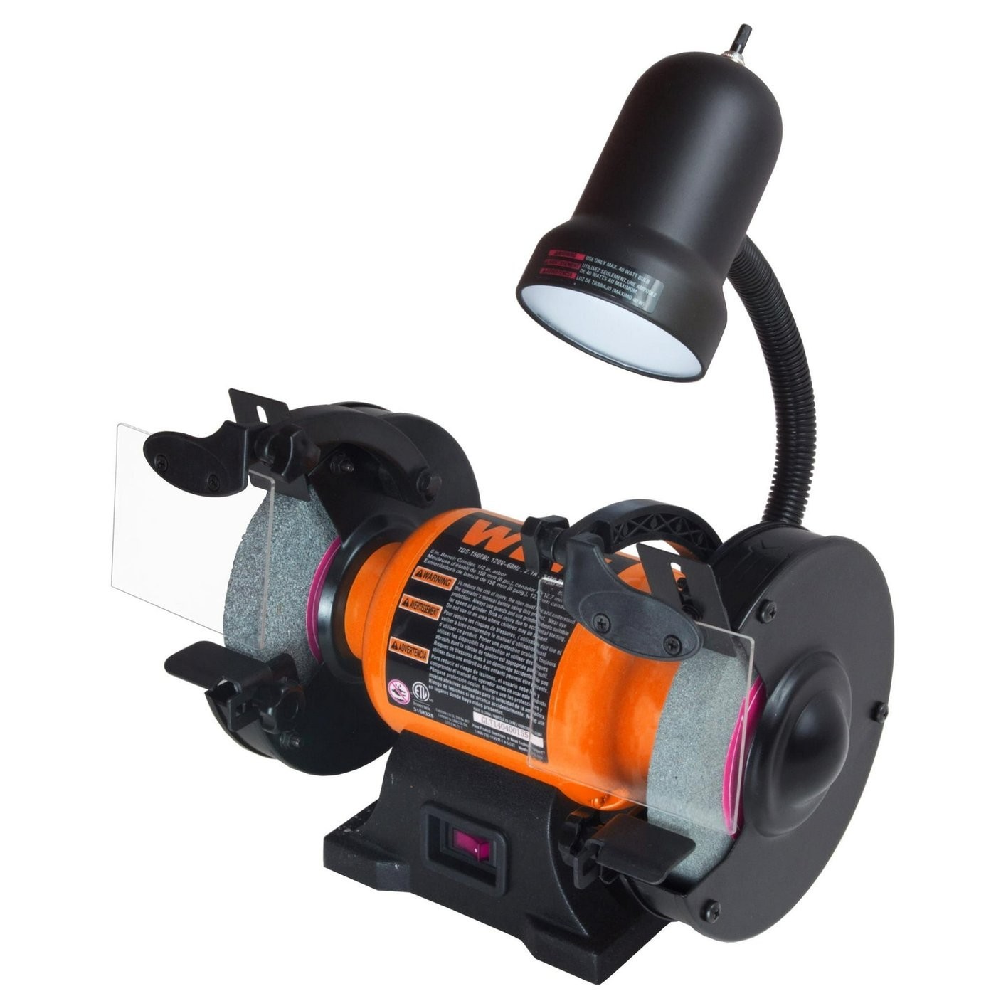 WEN BG4276 2.1-Amp 6-Inch Single Speed Bench Grinder with Flexible Work Light gallery