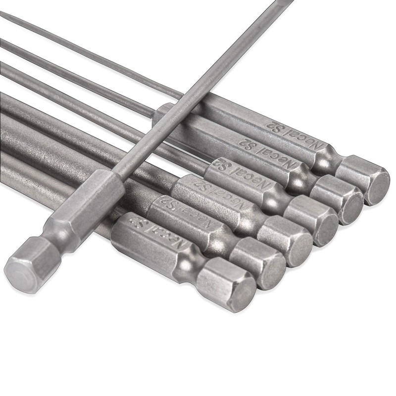 7 Pack Flat Head Slotted Tip Screwdriver Bit Set 100mm/4 inch Long Magnetic -... gallery