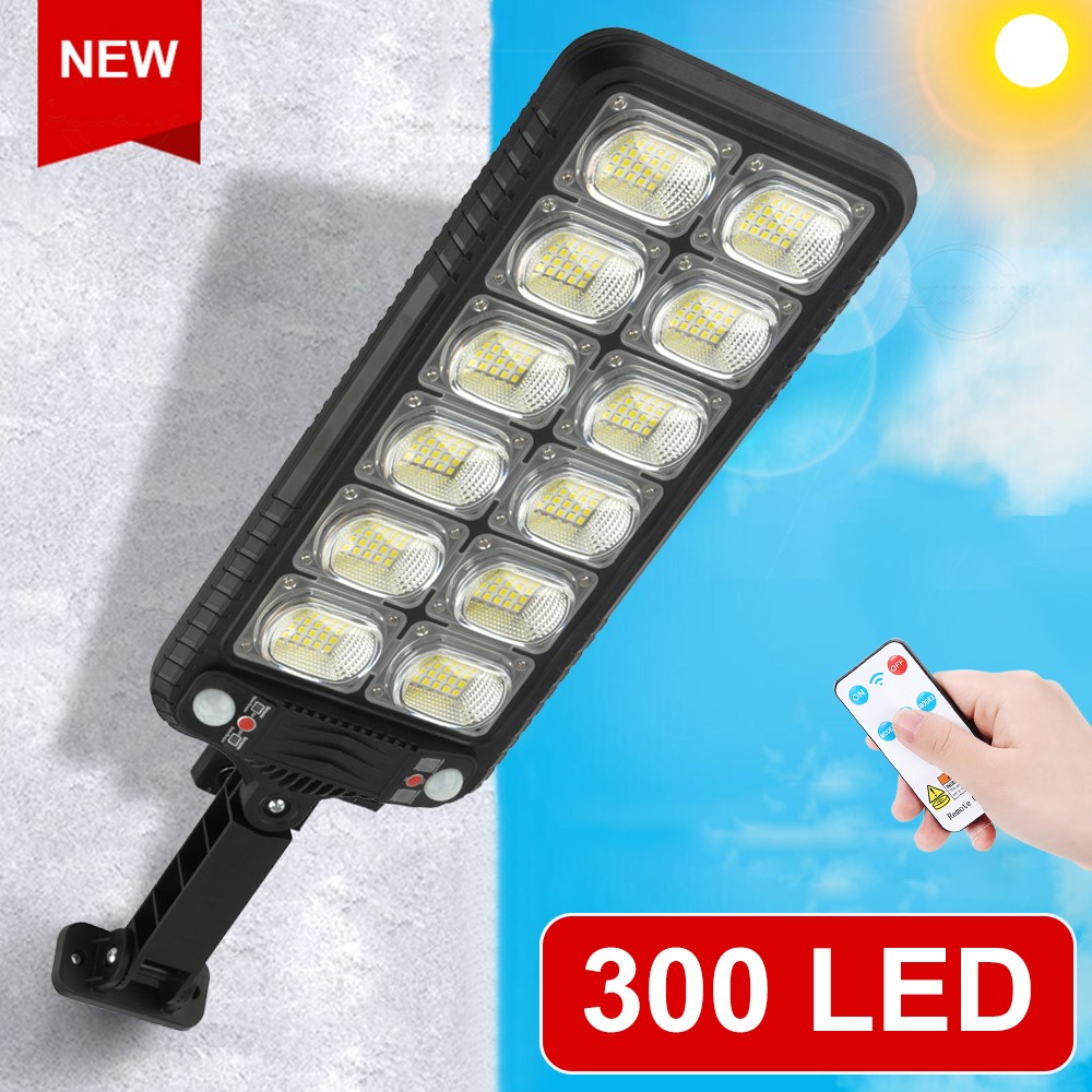 300LED Solar Street Light IP44 Solar Outdoor Light for Yard Back Door Garden BG gallery