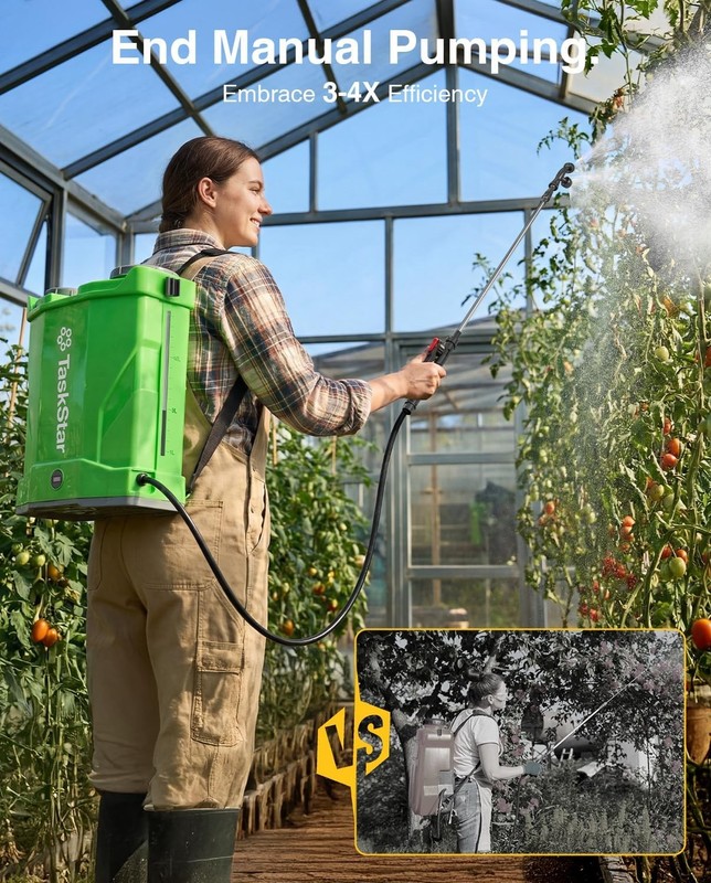 TaskStar 4 Gallon Battery Powered Backpack Sprayer with 21V Strong Battery -Lawn gallery