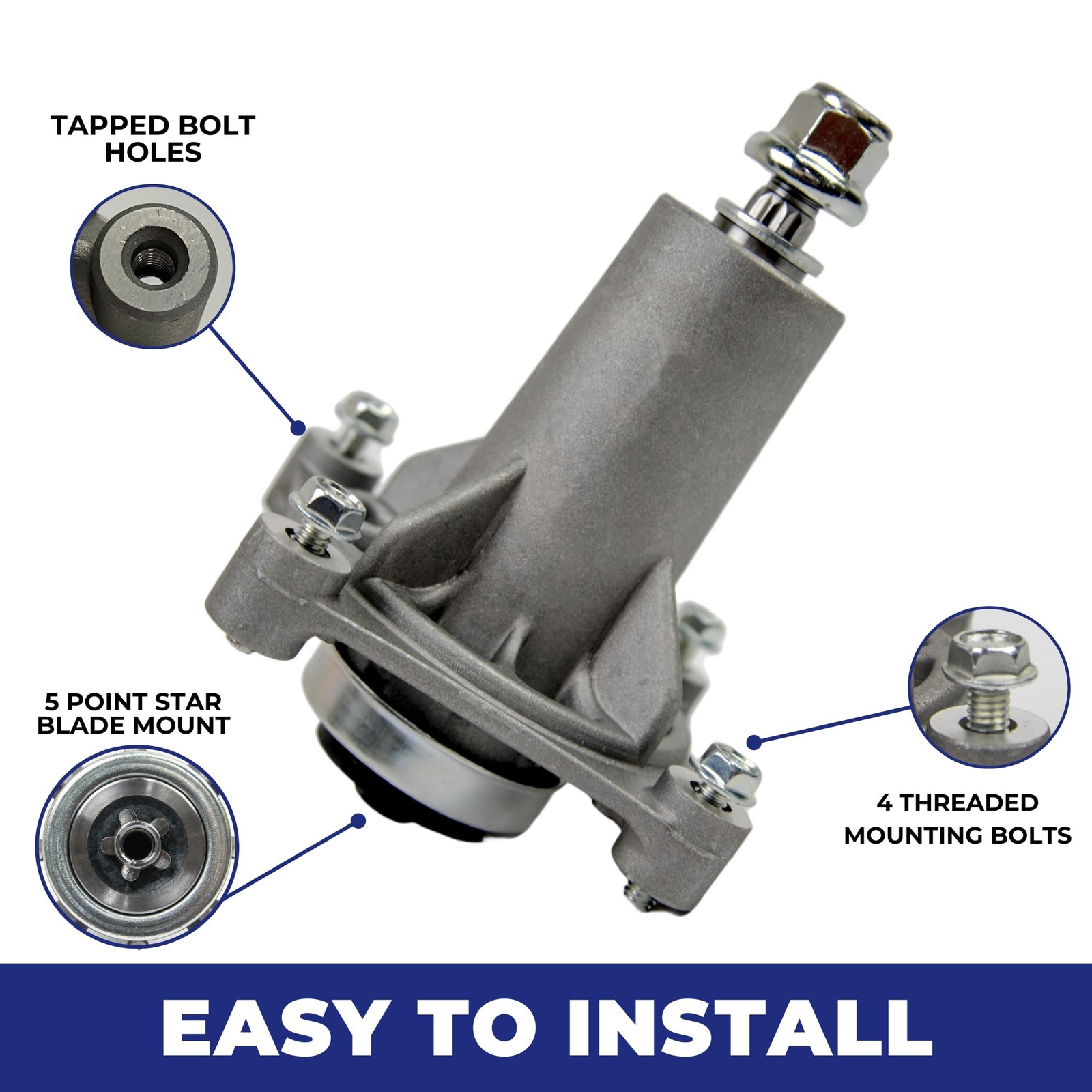 Spindle Assembly Replaces 587253301 Husqvarna Mandrel Craftsman Mower 46"48"54" gallery
