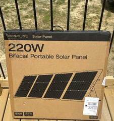 EcoFlow 220W Bifacial Foldable Portable Waterproof Solar Panel Black