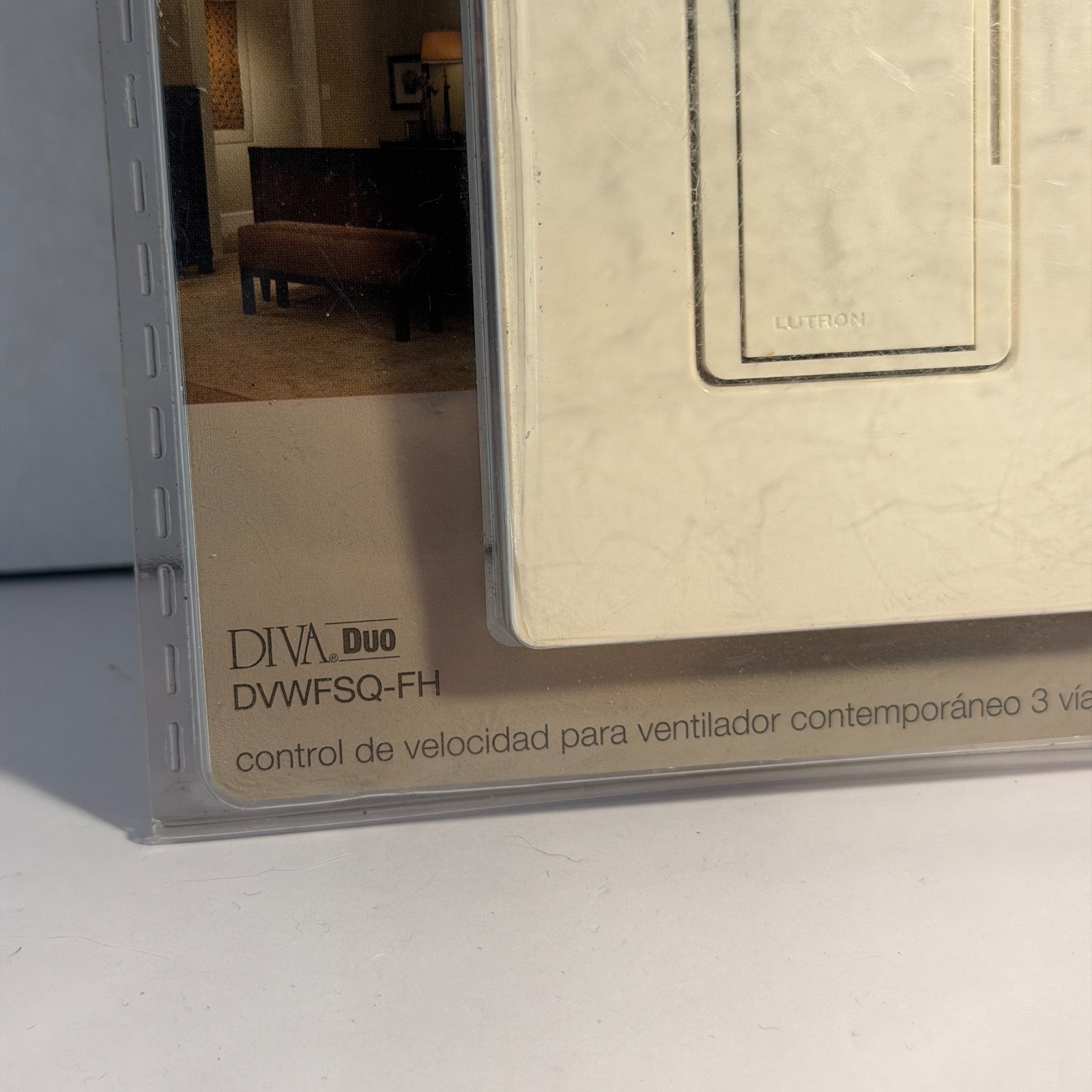 Lutron Diva 1.5 A Ceiling Fan 3-Way Light Almond With Faceplate DVWFSQ-FH-LA gallery