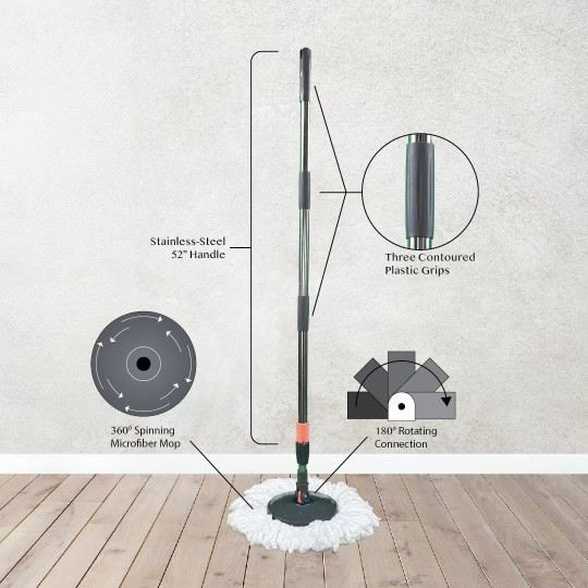 Easy Spin Microfiber Spin Mop and Bucket Set with Handle gallery