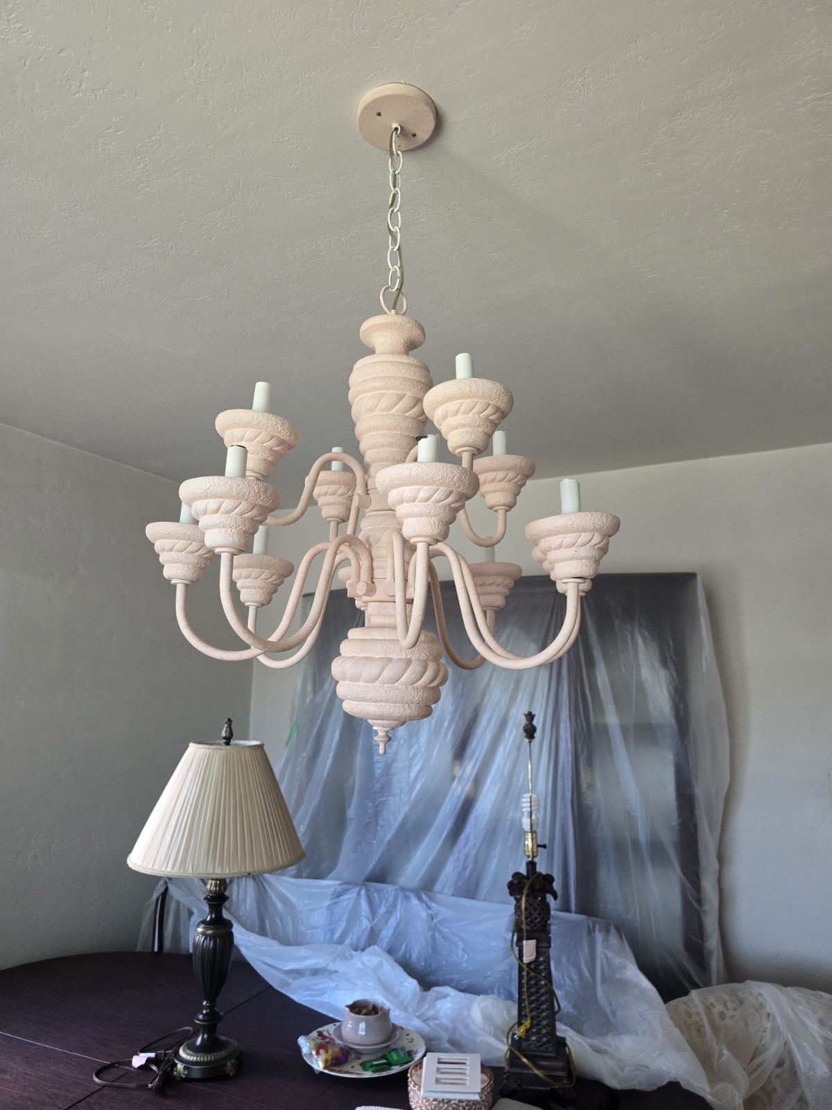 Light Fixture Chandelier Pink Stone Look Chandelier Light Fixture Ceiling Light gallery