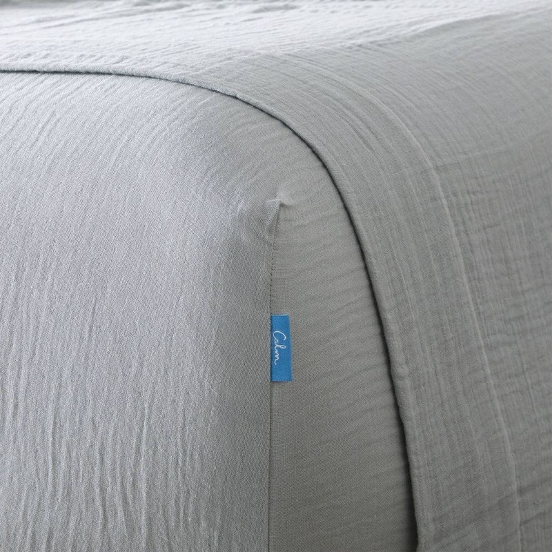 Calm Queen Gauze Sheet Set Stone Gray gallery