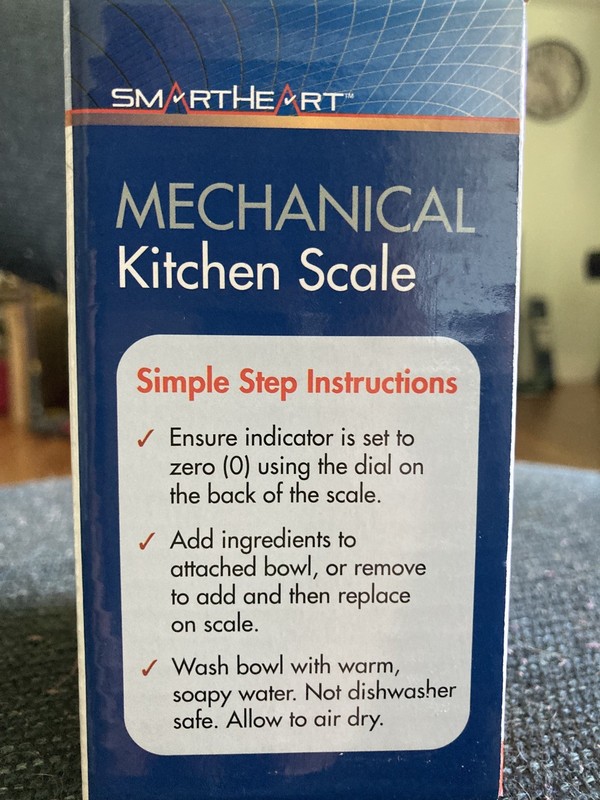 SMALL BLUE MECHANICAL SCALE FOR WEIGHING FOOD PORTIONS UP TO 35 OZ US SELLER gallery