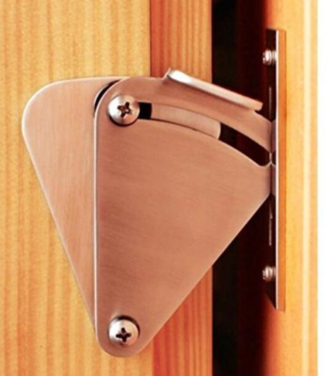 CCJH 1Pack Steel Silver Door Lock for Sliding Barn Wooden Doors Two-Piece Lock gallery