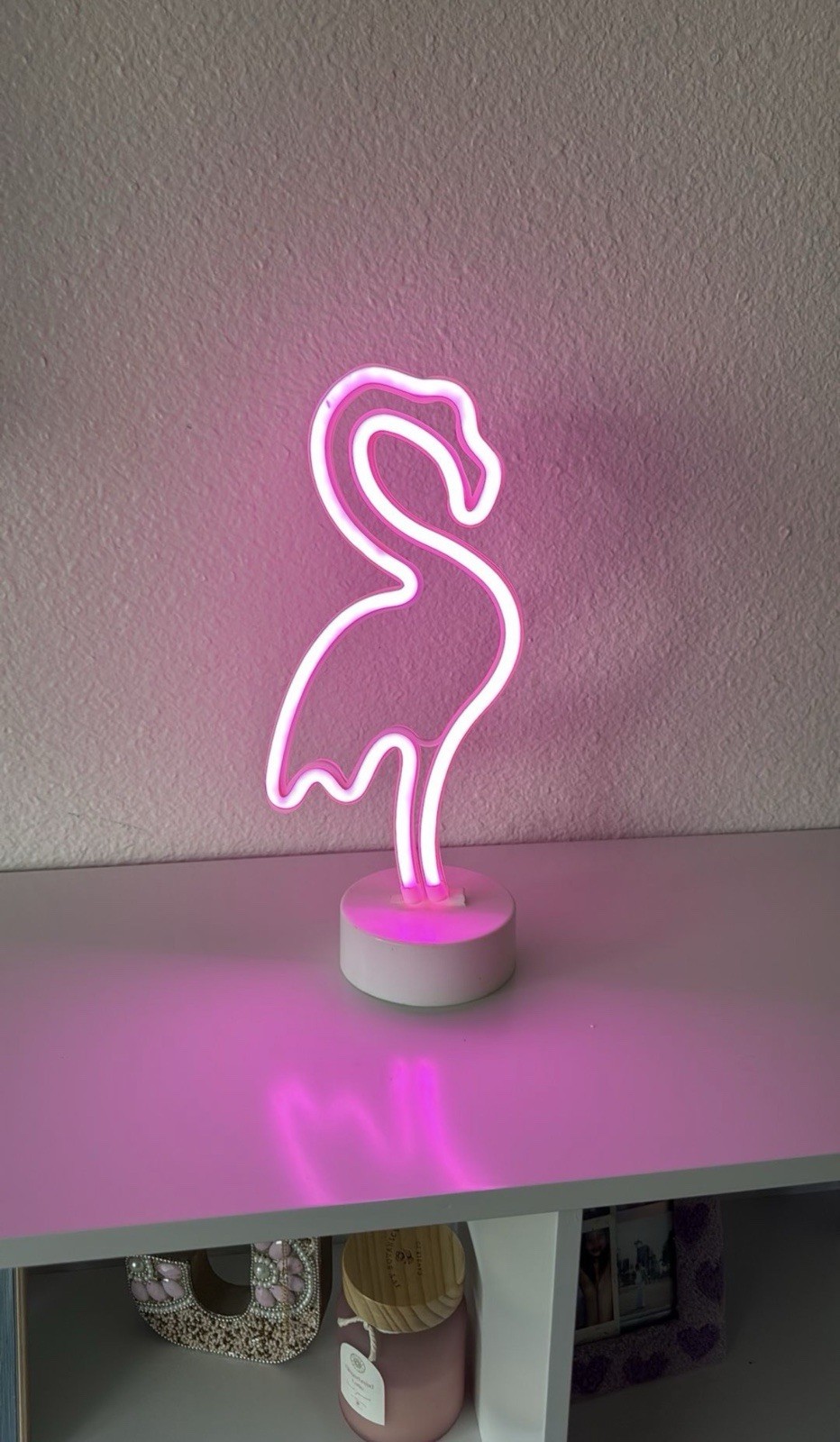 Flamingo Shaped Color Changing LED Accent Lamp Pink White Modern Animal Theme gallery