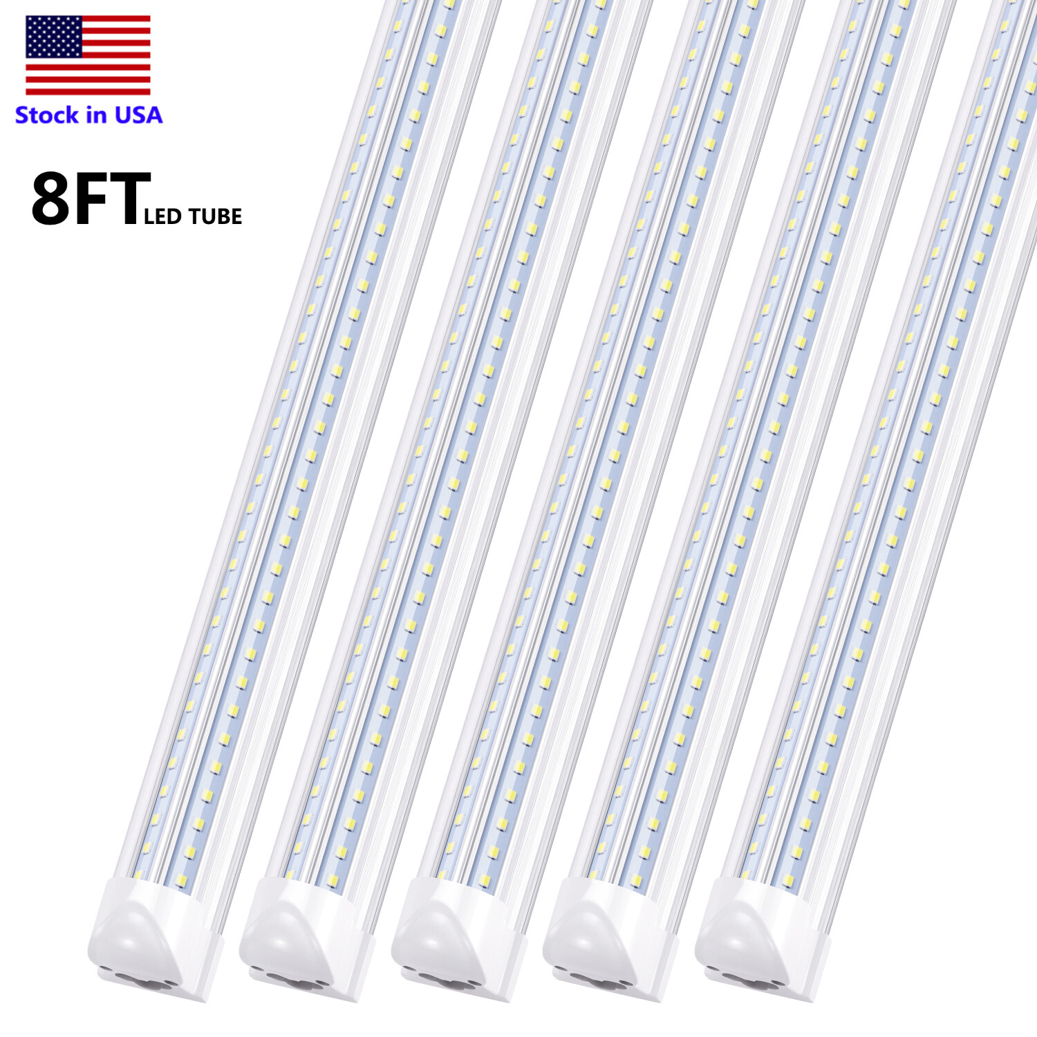 8FT LED Linkable Light Tubes T8 8 Foot Integrated Led Shop Lights fixture Bulbs gallery