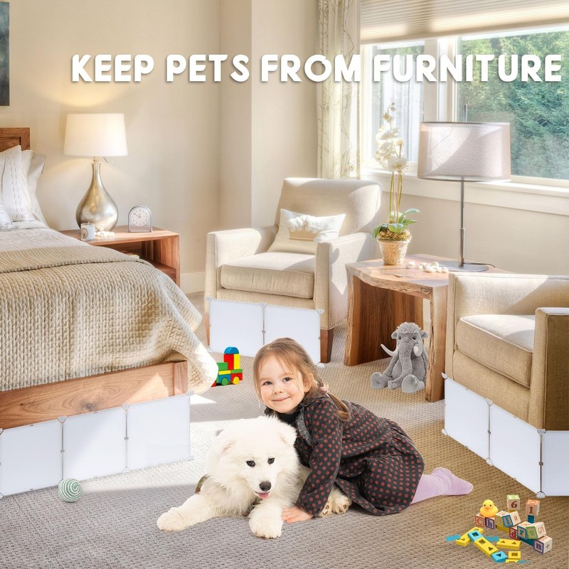 Under Bed Blocker for Pets 11.8" Height 166" Length in Total, Adjustable Bed ... gallery