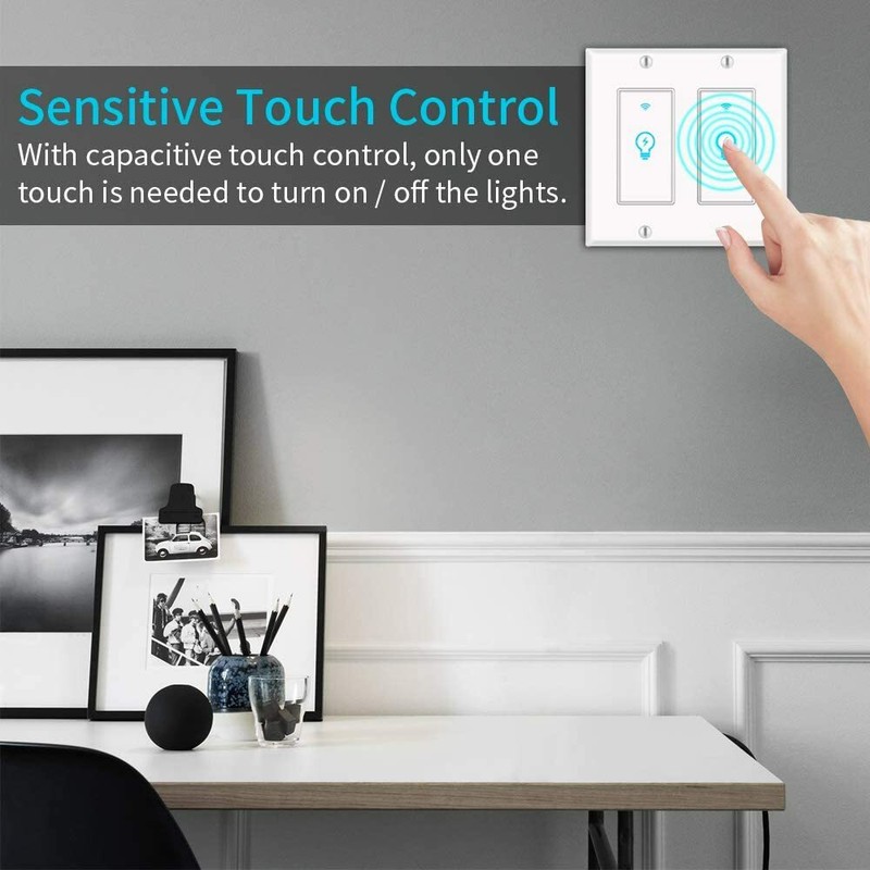 Smart Light Switch 4gang, Works with Alexa&Google Assistant, Neutral Wire Needs gallery