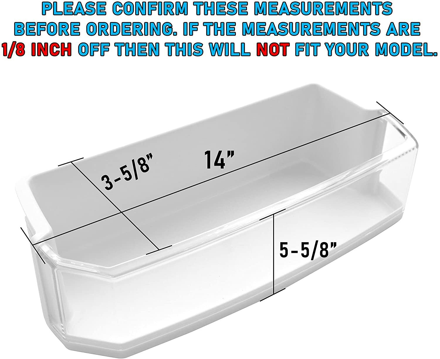 Right Bottom Door Bin Compatible with LG Refrigerator AAP73631602 gallery