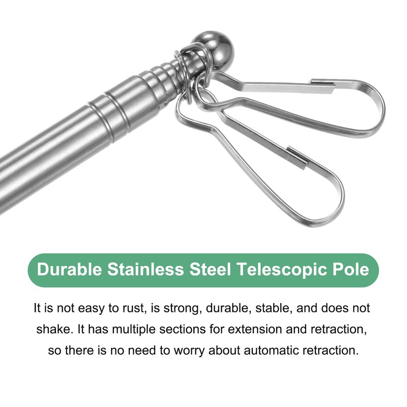 4-Pack 3.94Ft/1.2M Telescopic Flag Pole with Clips Green gallery