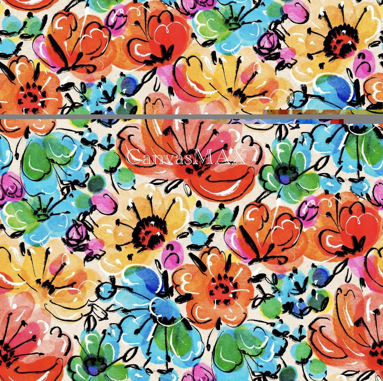 Cute Multicolor Decorative Floral Wall Decor Square Print Ready to Frame (8x8) gallery