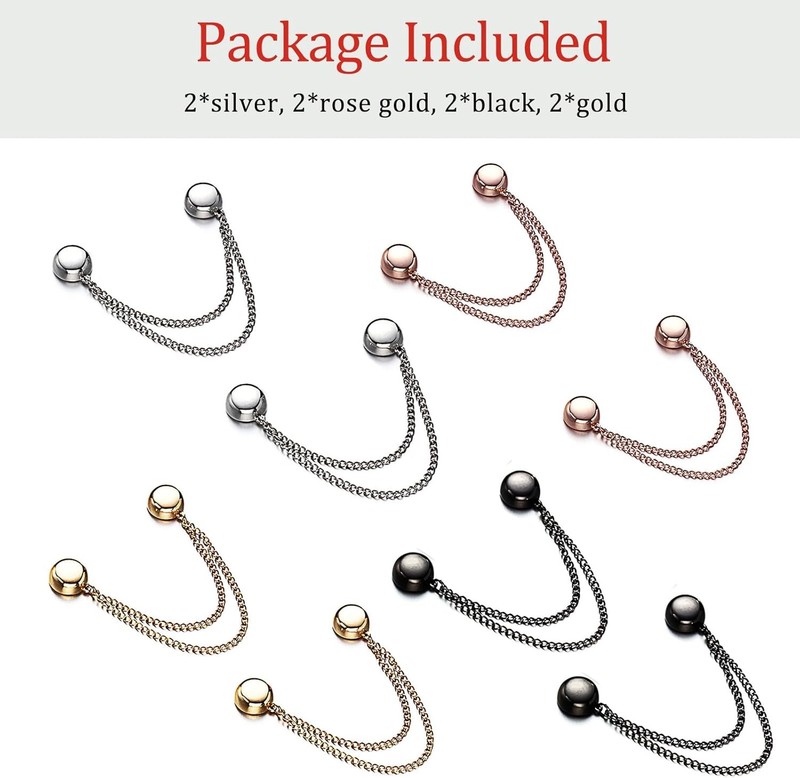 2pc Random Multi-Function Clothing Clips - No-Pin Styling Clip for Scarf gallery