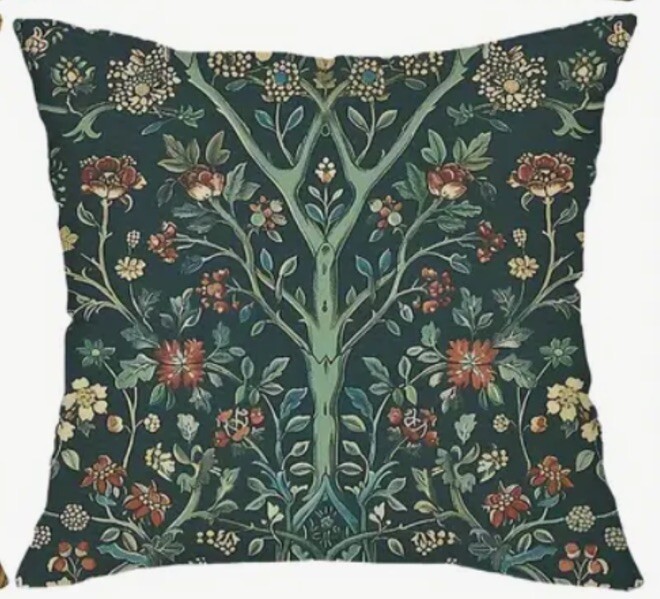 William Morris Abstract Floral Design Throw Pillow Cover Home Decor 18x18” gallery