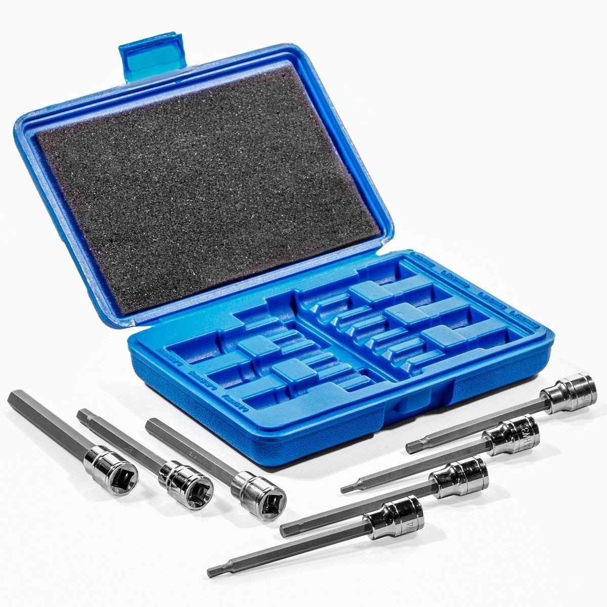 XtremepowerUS 7 Pc Extra Long Hex Bit Socket Allen Wrench Set MM Tool W/ Case gallery