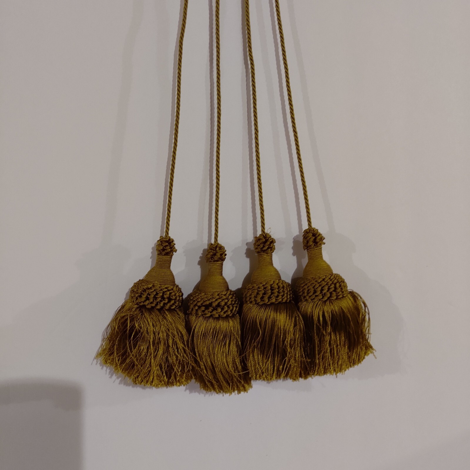 Hand Woven Curtain Rope Tie Back Window Soft Gold Tassel. Tie back. 1 Set gallery