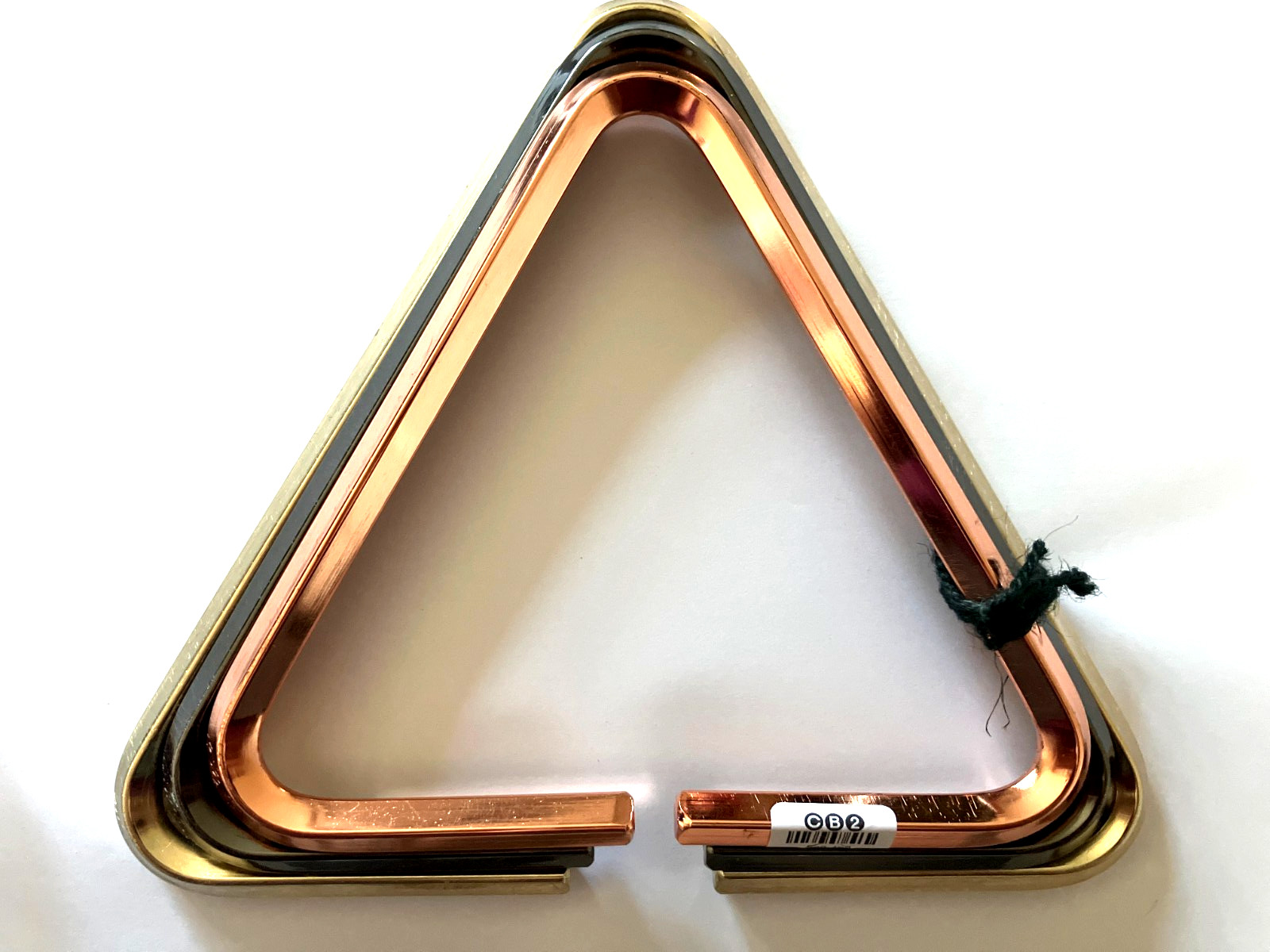 CB2 (Crate & Barrel) Modern Metal Triangle Trivets Gold, Copper, Black gallery