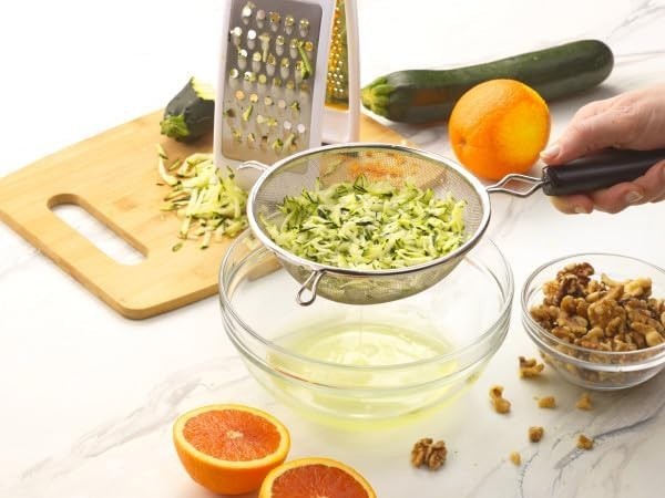 Everyday 6" Mesh Strainer with Stainless Steel Mesh and Frame, Fine Mesh Sifter, gallery