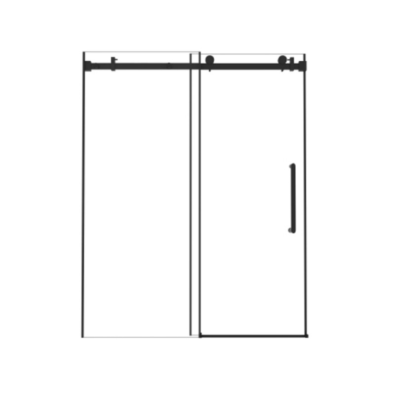 Long Term Use Matte Black Frameless Shower Door 60 in.x76 in.Shower Glass Doors gallery