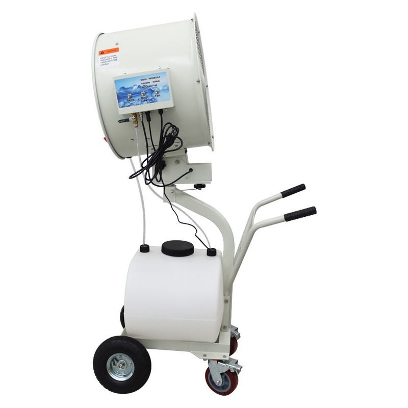 Oscillating Misting Cooling Spray Fan Industrial Humidifying Fan 560m3/min 60L gallery